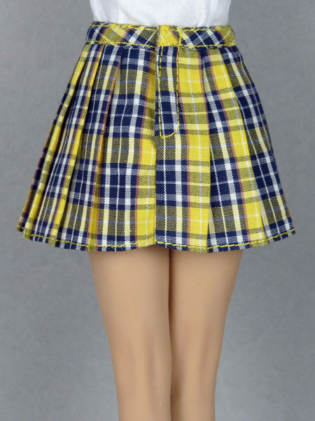 Nouveau Toys Uniform Series - 1/6 Scale Female Yellow Tartan Plaid Skirt